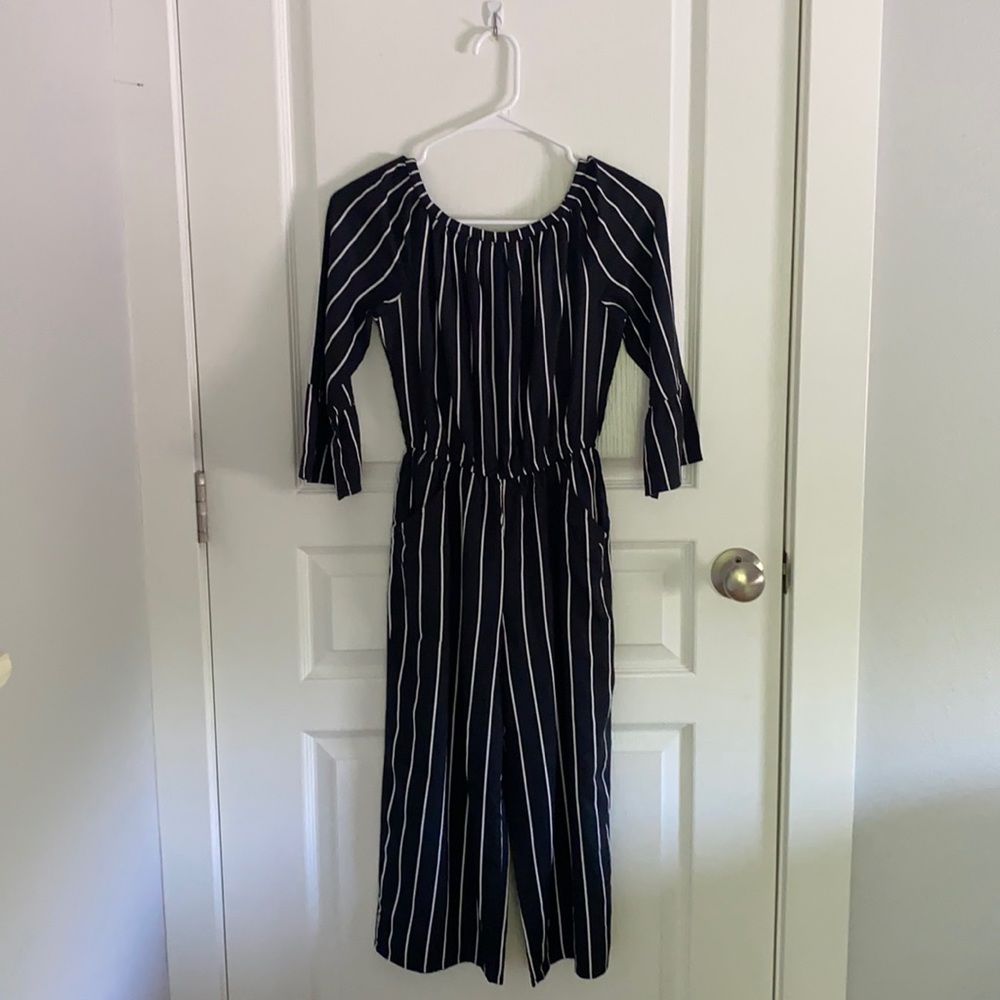 Abercrombie Girls Striped Long-sleeve Romper